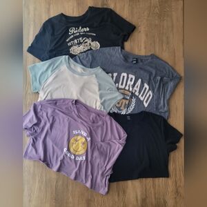 Shein Short Sleeve Crop Top Bundle